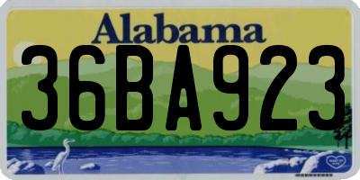 AL license plate 36BA923