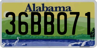 AL license plate 36BB071