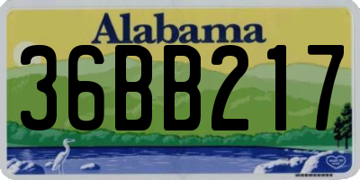 AL license plate 36BB217