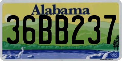 AL license plate 36BB237
