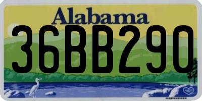 AL license plate 36BB290