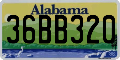 AL license plate 36BB320