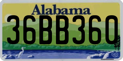 AL license plate 36BB360