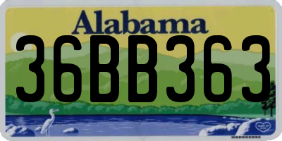AL license plate 36BB363
