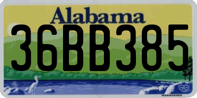 AL license plate 36BB385
