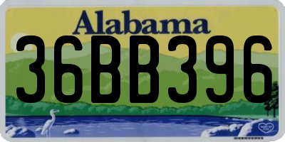 AL license plate 36BB396