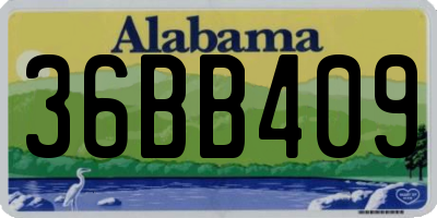 AL license plate 36BB409