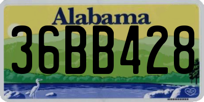 AL license plate 36BB428