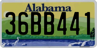 AL license plate 36BB441