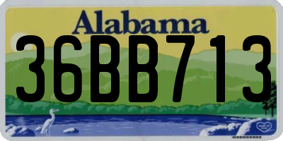 AL license plate 36BB713