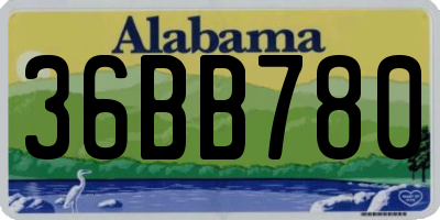 AL license plate 36BB780
