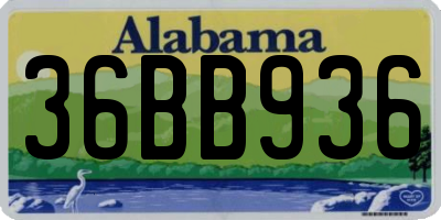 AL license plate 36BB936