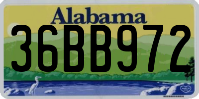AL license plate 36BB972
