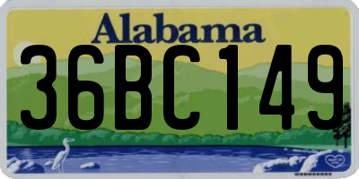 AL license plate 36BC149