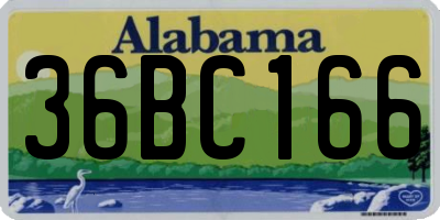 AL license plate 36BC166
