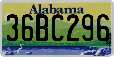 AL license plate 36BC296