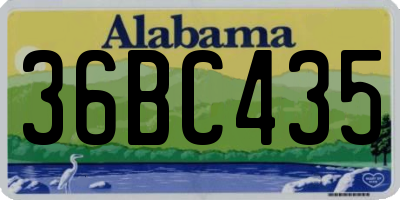 AL license plate 36BC435