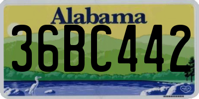 AL license plate 36BC442