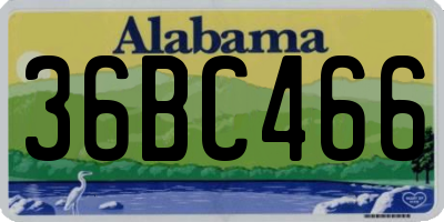 AL license plate 36BC466