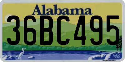 AL license plate 36BC495