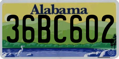 AL license plate 36BC602