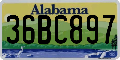 AL license plate 36BC897