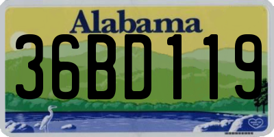 AL license plate 36BD119
