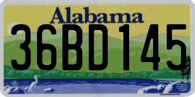 AL license plate 36BD145