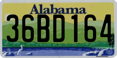 AL license plate 36BD164