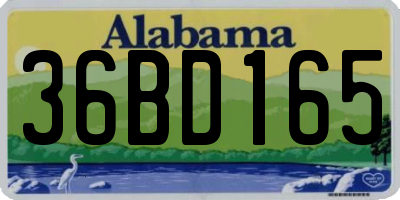 AL license plate 36BD165