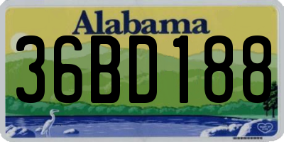 AL license plate 36BD188