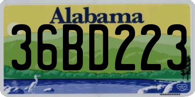 AL license plate 36BD223