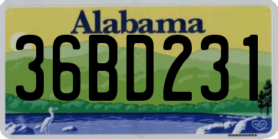 AL license plate 36BD231