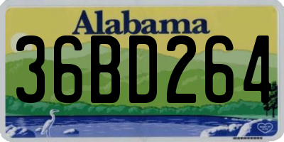 AL license plate 36BD264