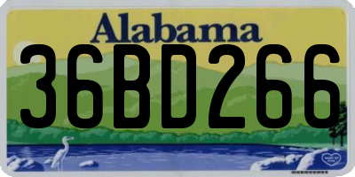 AL license plate 36BD266