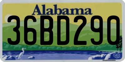 AL license plate 36BD290