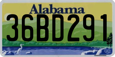 AL license plate 36BD291