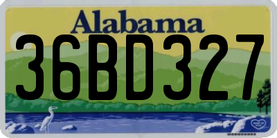 AL license plate 36BD327