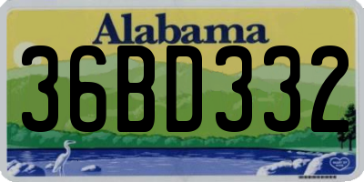AL license plate 36BD332