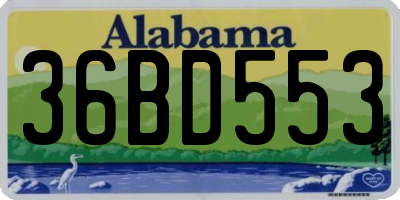 AL license plate 36BD553