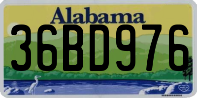 AL license plate 36BD976