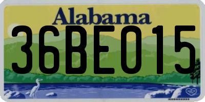 AL license plate 36BE015