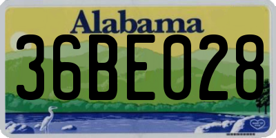 AL license plate 36BE028