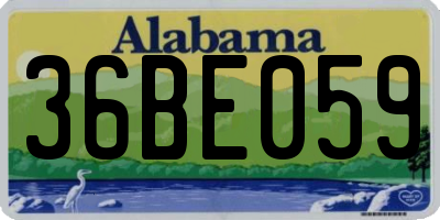 AL license plate 36BE059