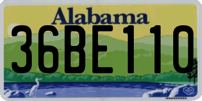 AL license plate 36BE110