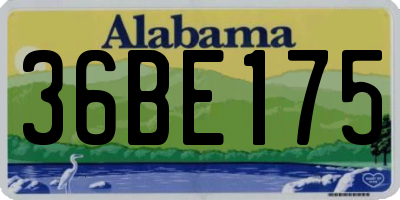 AL license plate 36BE175