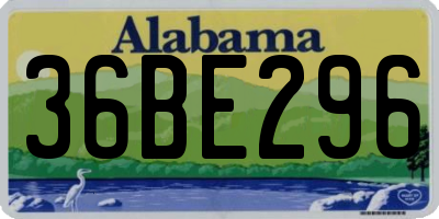 AL license plate 36BE296