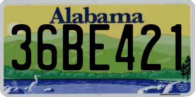 AL license plate 36BE421