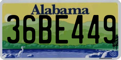AL license plate 36BE449