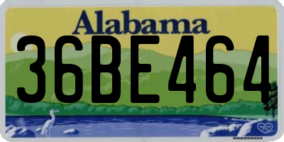AL license plate 36BE464